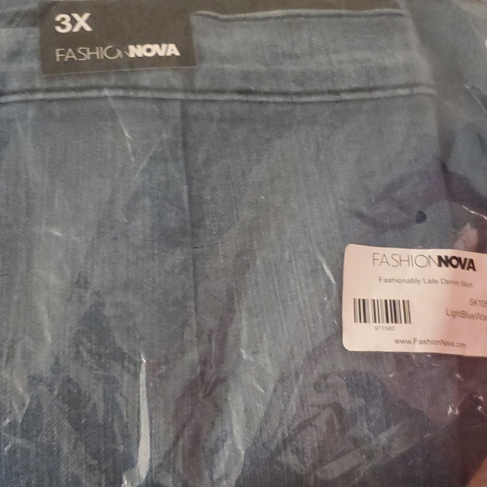 Fashion NovaFashionably Late Denim Skirt - Light B